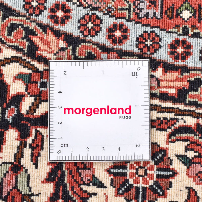 Dywan perski - Bijar okrągły  - 155 x 155 cm - jasna czerwień