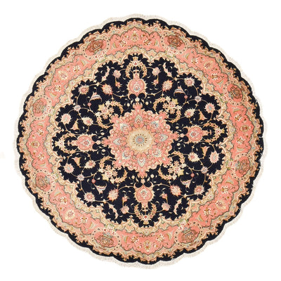 Dywan perski - Tabriz - Premium okrągły  - 150 x 150 cm - wielokolorowy