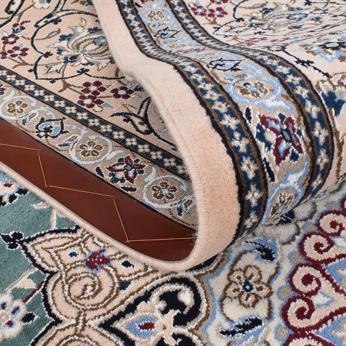 Dywan perski - Nain - Królewski - 353 x 242 cm - jasnozielony