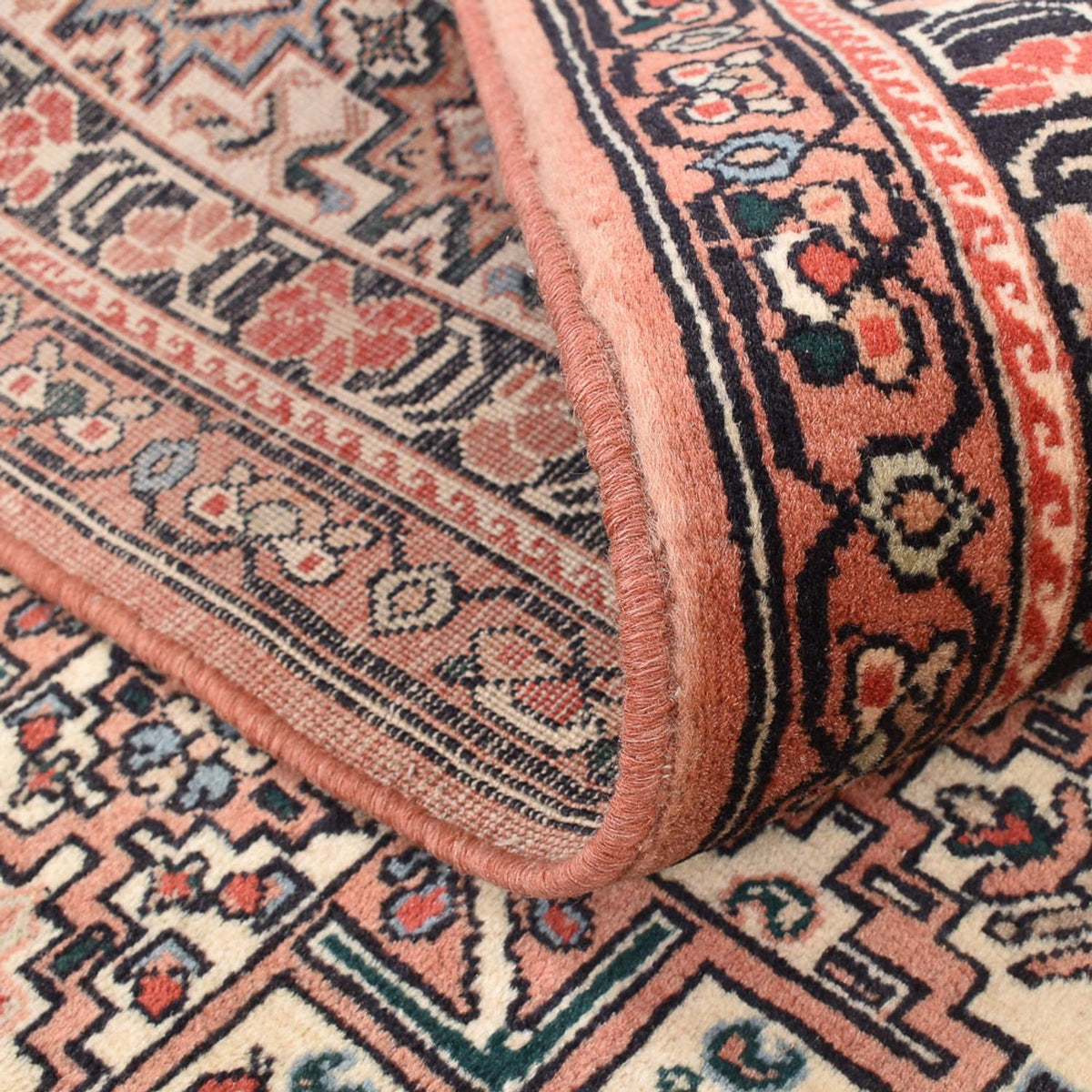 Dywan Gabbeh - Kashkuli perski kwadratowy  - 195 x 195 cm - ciemny beż