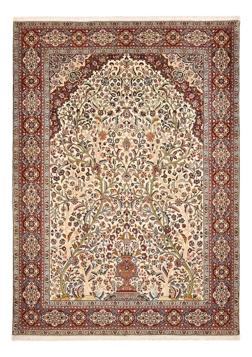 Dywan perski - Tabriz - Królewski - 250 x 177 cm - piaskowy