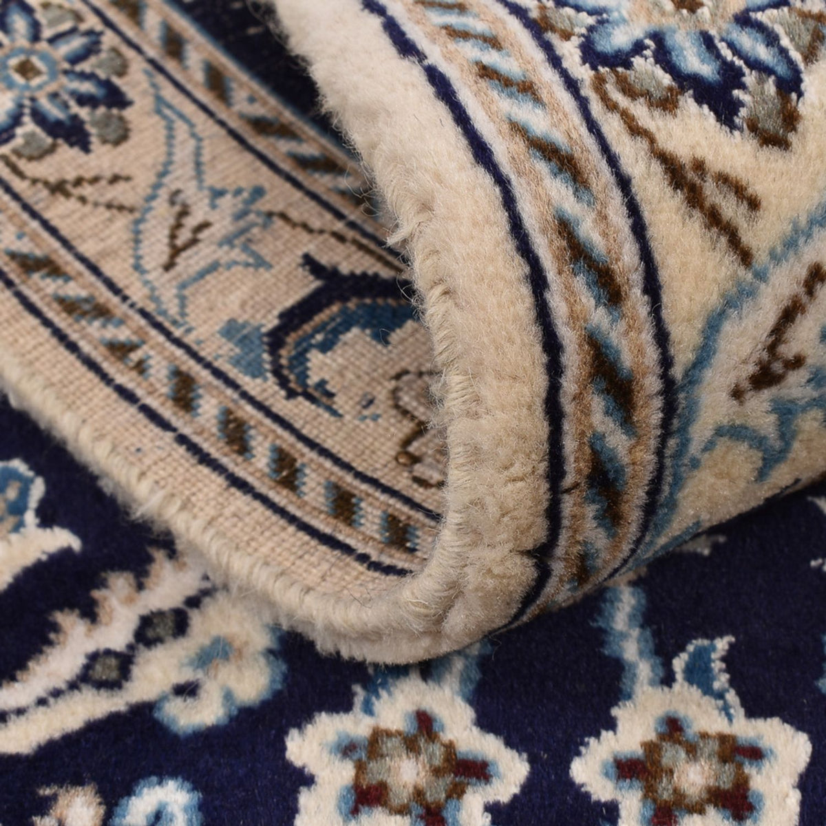 Biegacz Dywan perski - Nain - Królewski - 197 x 61 cm - ciemnoniebieski