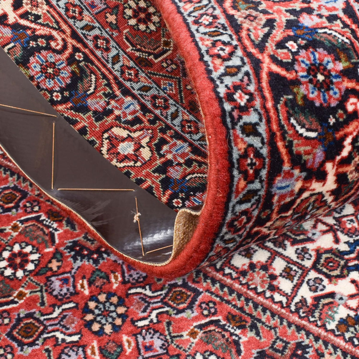 Biegacz Dywan perski - Bijar - 297 x 85 cm - rdza