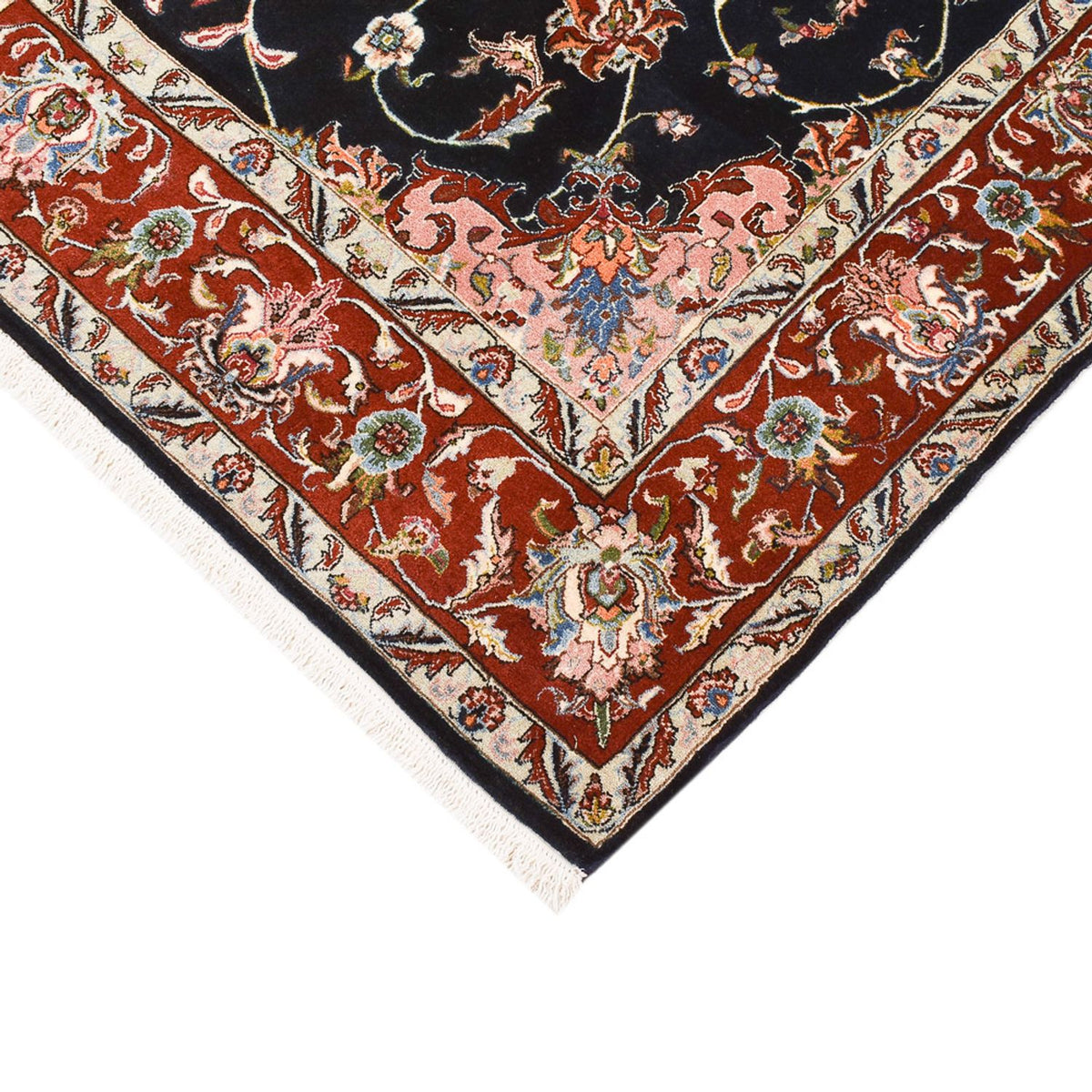 Dywan perski - Ghom - 180 x 140 cm - ciemnoniebieski