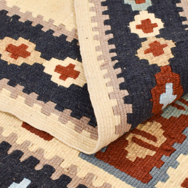 Dywan Kelim - Orientalny - 145 x 111 cm - wielokolorowy