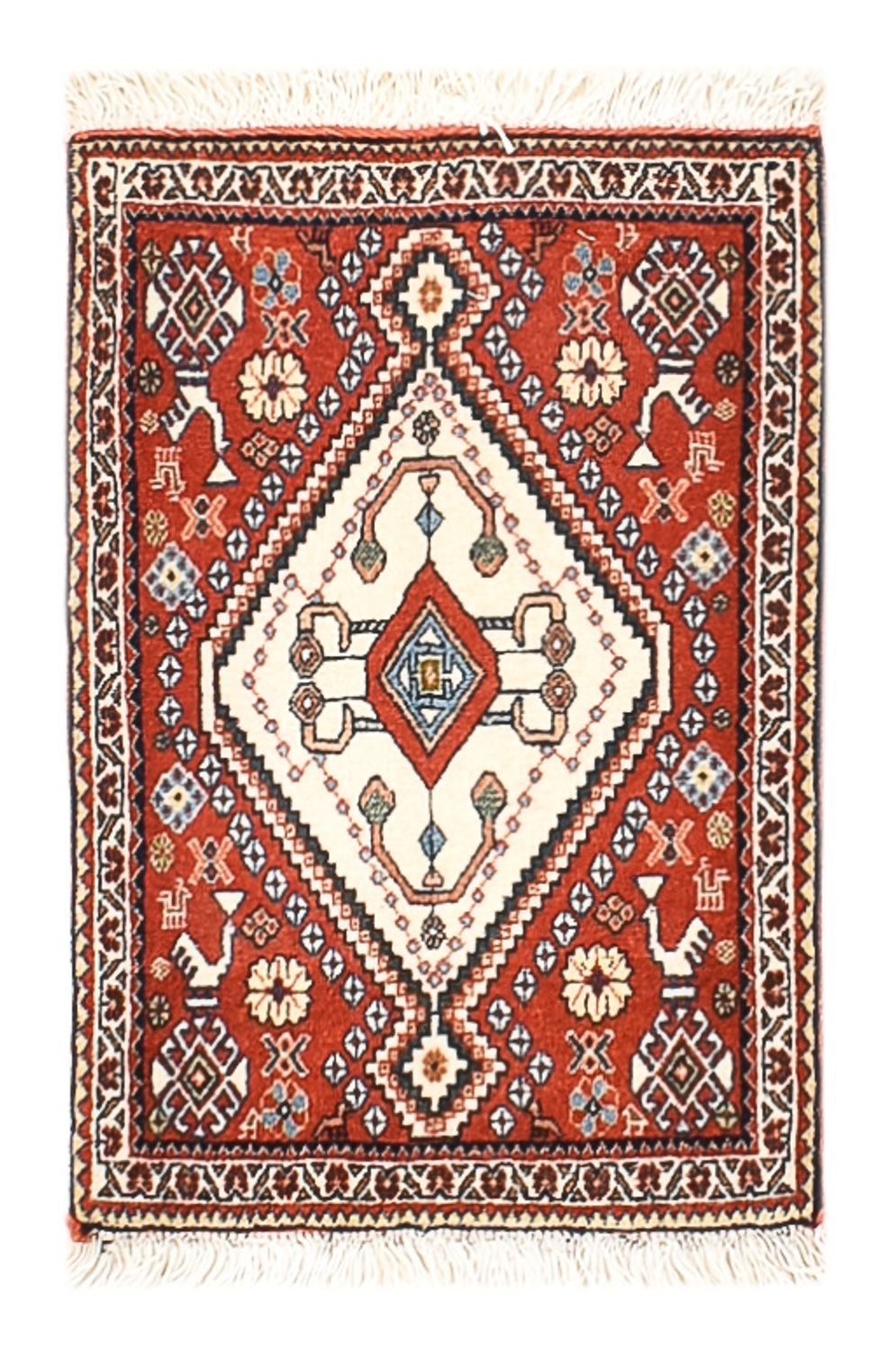 Dywan Gabbeh - Kashkuli perski - 60 x 35 cm - czerwony