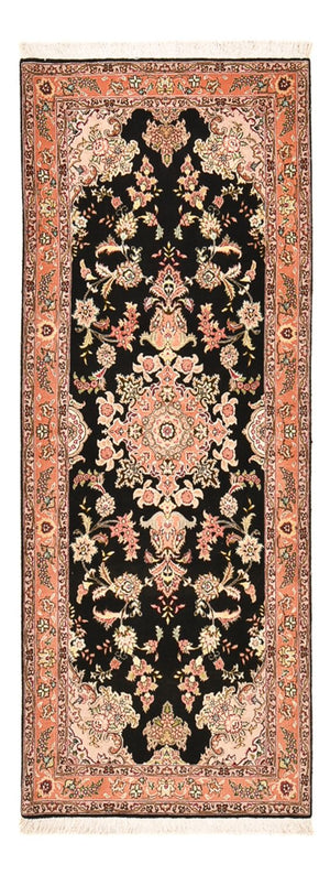 Biegacz Dywan perski - Tabriz - Premium - 210 x 80 cm - ciemnoniebieski