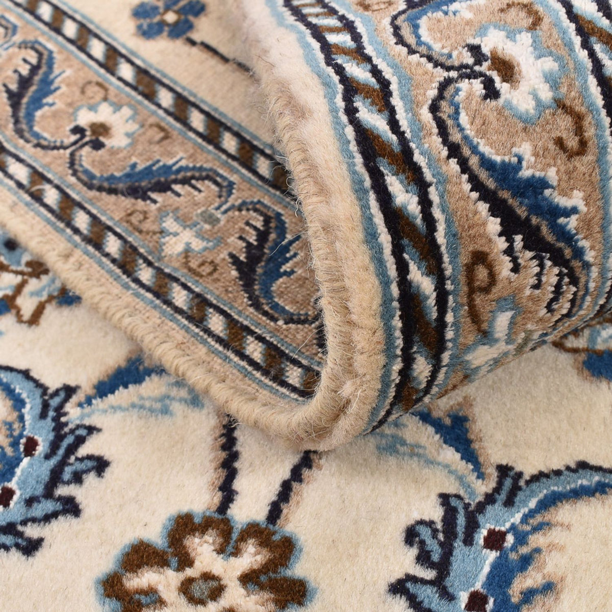 Biegacz Dywan perski - Nain - Królewski - 200 x 60 cm - kremowy