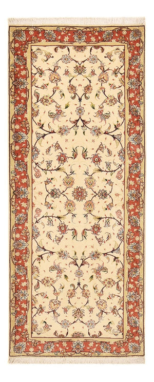 Biegacz Dywan perski - Tabriz - Premium - 205 x 81 cm - beżowy