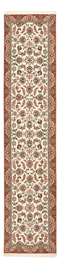 Biegacz Dywan perski - Tabriz - Królewski - 301 x 68 cm - beżowy