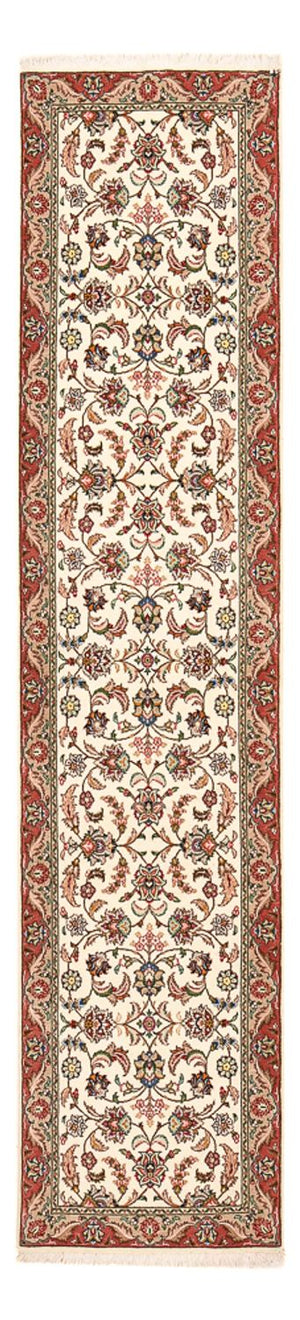 Biegacz Dywan perski - Tabriz - Królewski - 301 x 68 cm - beżowy