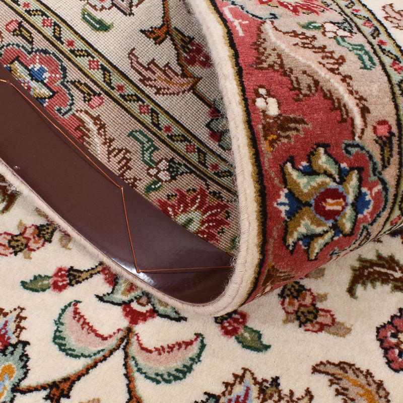 Biegacz Dywan perski - Tabriz - Królewski - 301 x 68 cm - beżowy