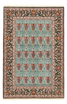 Dywan perski - Isfahan - Premium - 193 x 130 cm - turkusowy