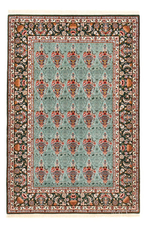 Dywan perski - Isfahan - Premium - 193 x 130 cm - turkusowy