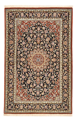 Dywan perski - Isfahan - Premium - 158 x 103 cm - ciemnoniebieski