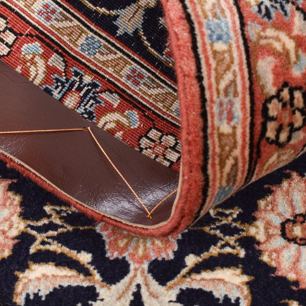 Biegacz Perski dywan - Ghom - Królewski - 150 x 52 cm - ciemnoniebieski