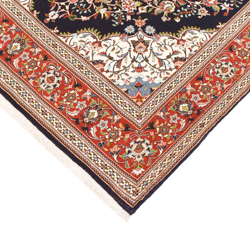 Perski dywan - Ghom - Królewski - 218 x 138 cm - ciemnoniebieski