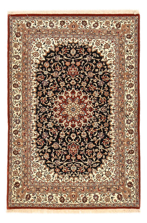 Perski dywan - Ghom - Królewski - 154 x 103 cm - ciemnoniebieski