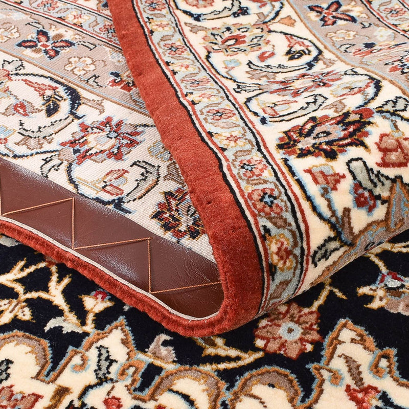 Perski dywan - Ghom - Królewski - 154 x 103 cm - ciemnoniebieski