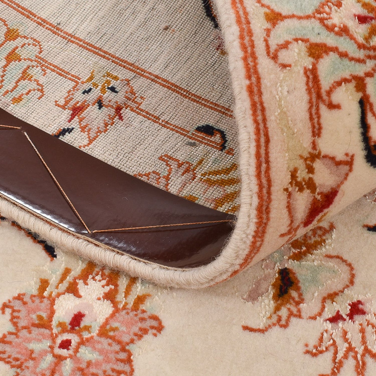 Biegacz Dywan perski - Tabriz - Królewski - 262 x 77 cm - beżowy