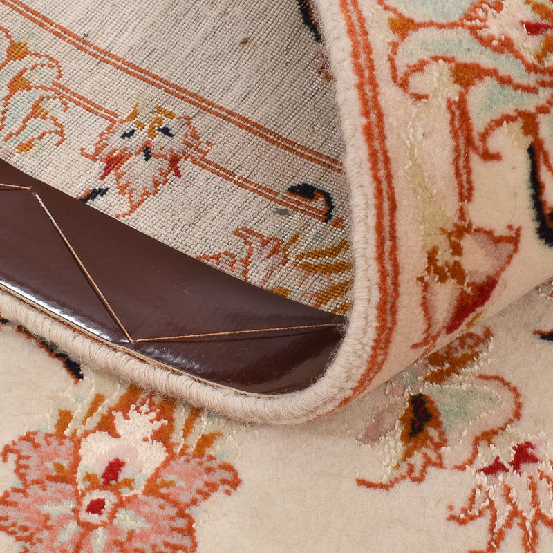 Biegacz Dywan perski - Tabriz - Królewski - 262 x 77 cm - beżowy