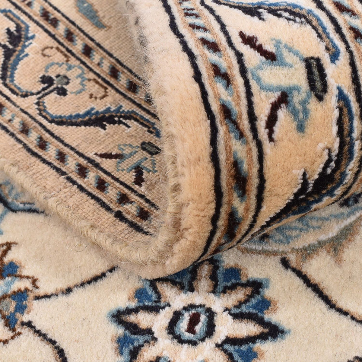 Biegacz Dywan perski - Nain - Królewski - 202 x 60 cm - kremowy