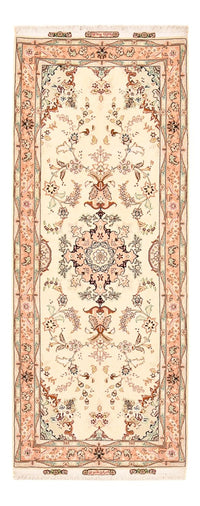 Biegacz Dywan perski - Tabriz - Królewski - 210 x 81 cm - beżowy