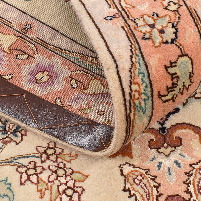 Biegacz Dywan perski - Tabriz - Królewski - 210 x 81 cm - beżowy