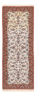 Biegacz Dywan perski - Isfahan - Premium - 190 x 70 cm - ciemny beż