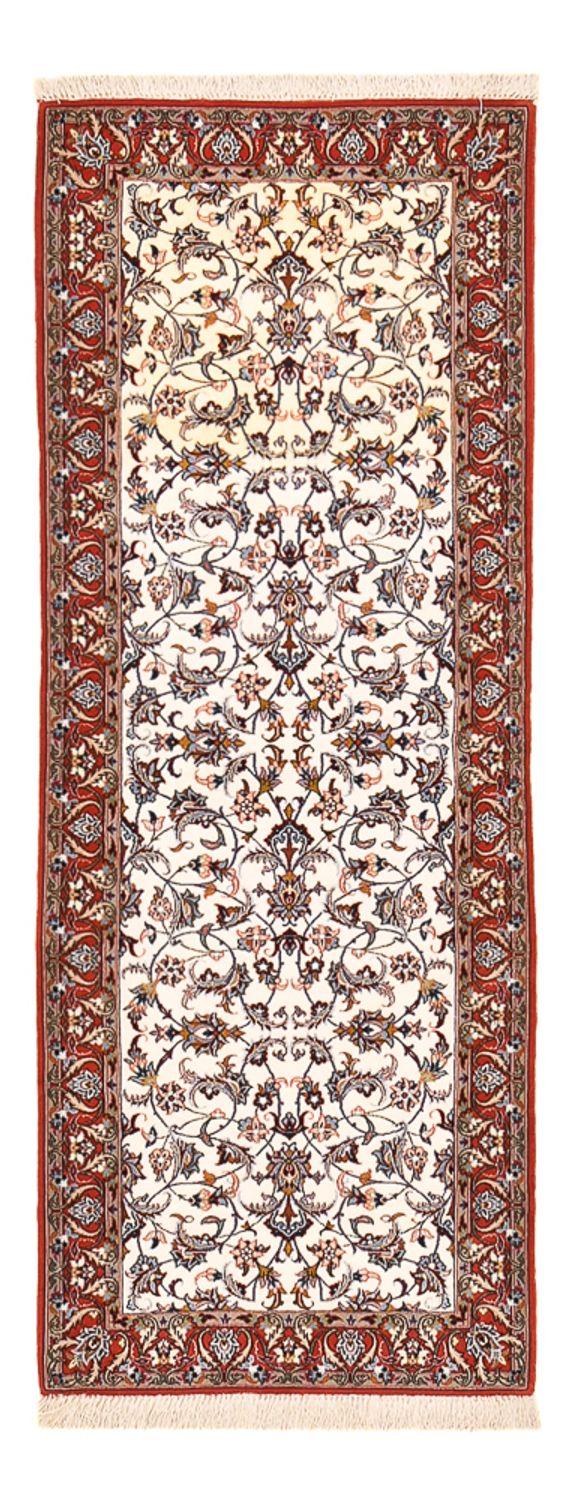 Biegacz Dywan perski - Isfahan - Premium - 190 x 70 cm - ciemny beż