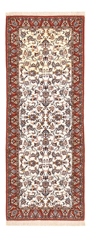 Biegacz Dywan perski - Isfahan - Premium - 190 x 70 cm - ciemny beż