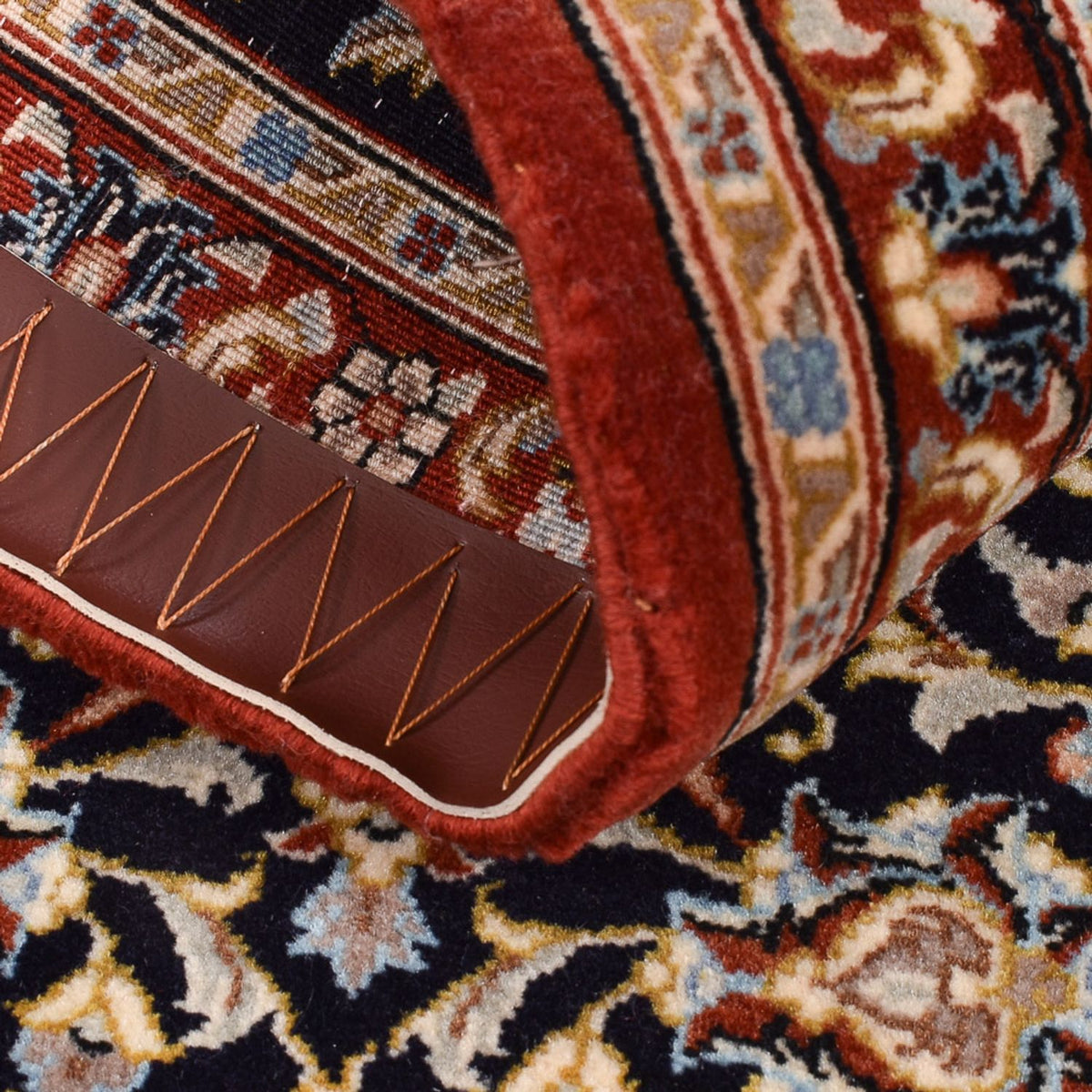 Biegacz Perski dywan - Ghom - Królewski - 155 x 55 cm - ciemnoniebieski