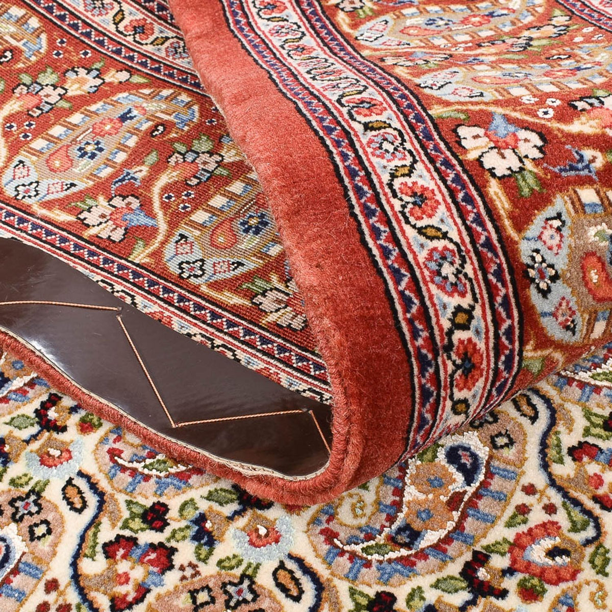 Perski dywan - Ghom - Królewski - 157 x 101 cm - jasny beż