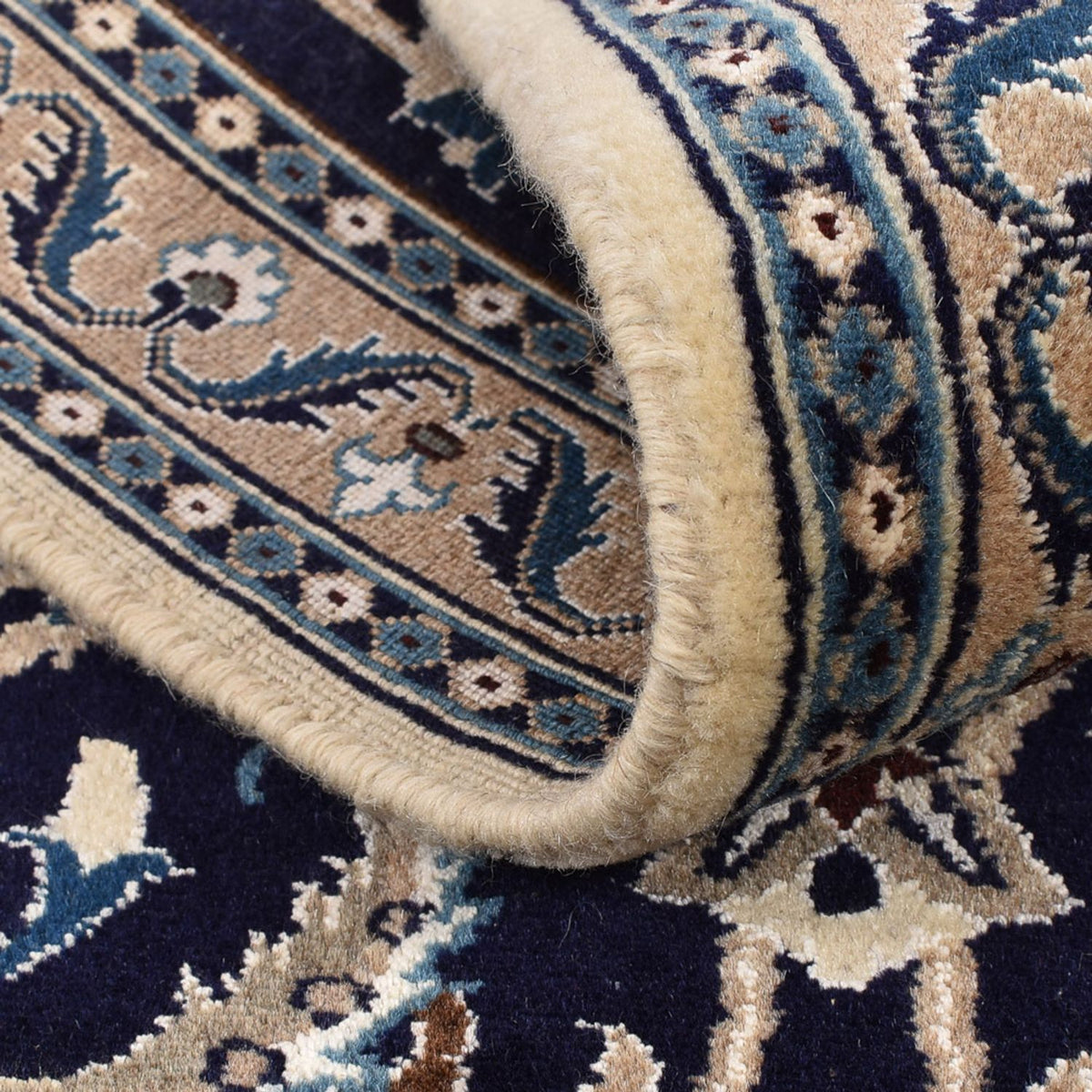 Biegacz Dywan perski - Nain - Królewski - 196 x 66 cm - ciemnoniebieski