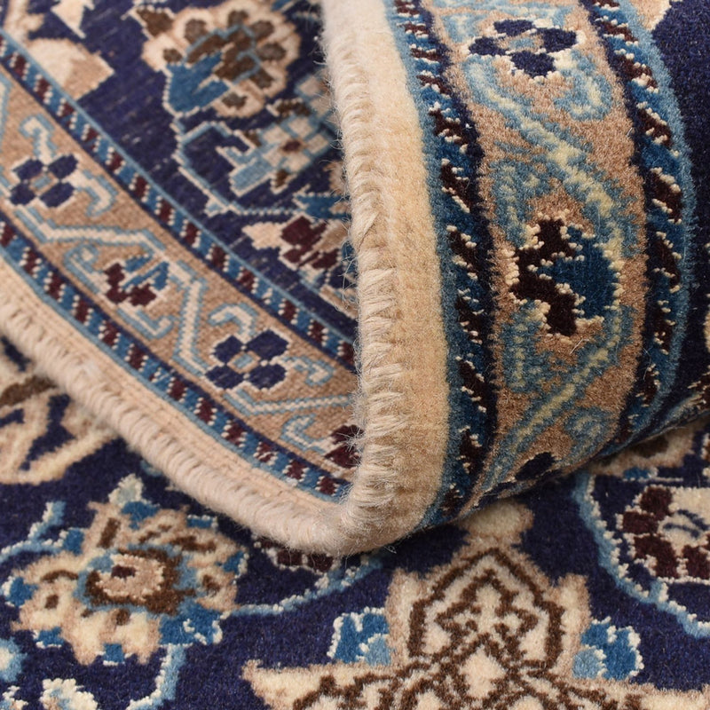 Biegacz Dywan perski - Nain - Królewski - 188 x 65 cm - ciemnoniebieski