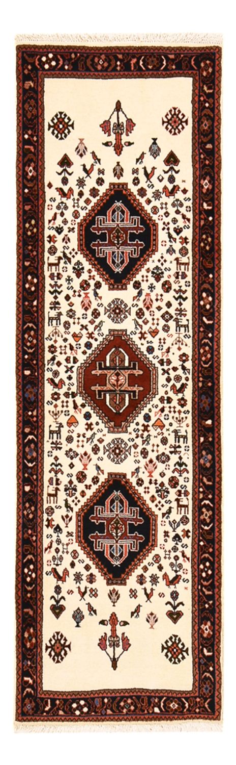 Biegacz Dywan Gabbeh - Kashkuli perski - 205 x 65 cm - wielokolorowy