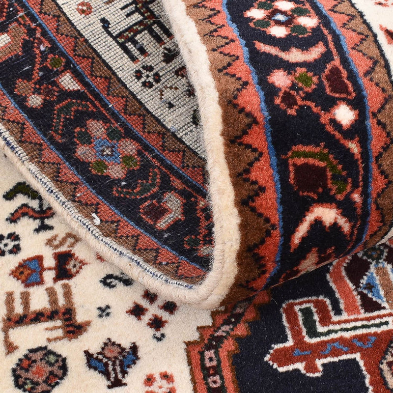 Biegacz Dywan Gabbeh - Kashkuli perski - 205 x 65 cm - wielokolorowy