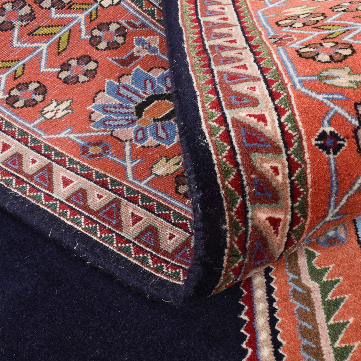 Dywan Gabbeh - Kashkuli perski - 250 x 180 cm - ciemnoniebieski