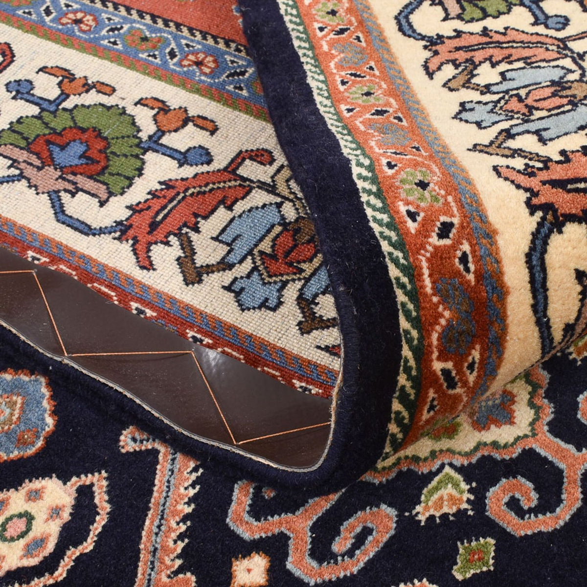 Dywan Gabbeh - Kashkuli perski - 233 x 169 cm - ciemnoniebieski