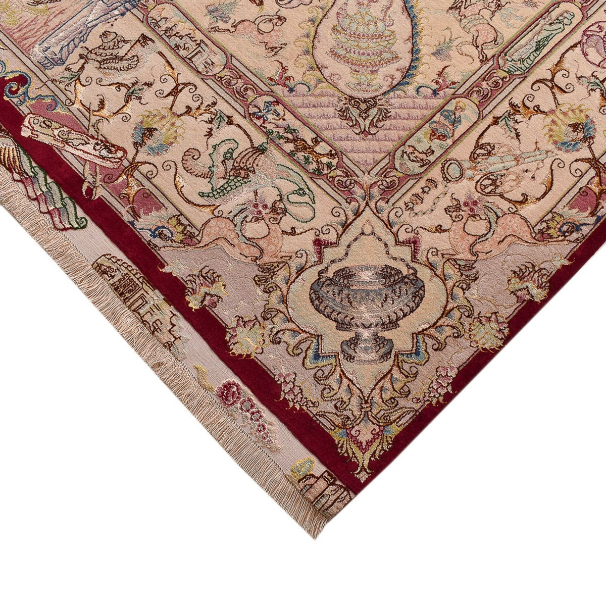 Dywan perski - Tabriz - Królewski - 305 x 198 cm - czerwony