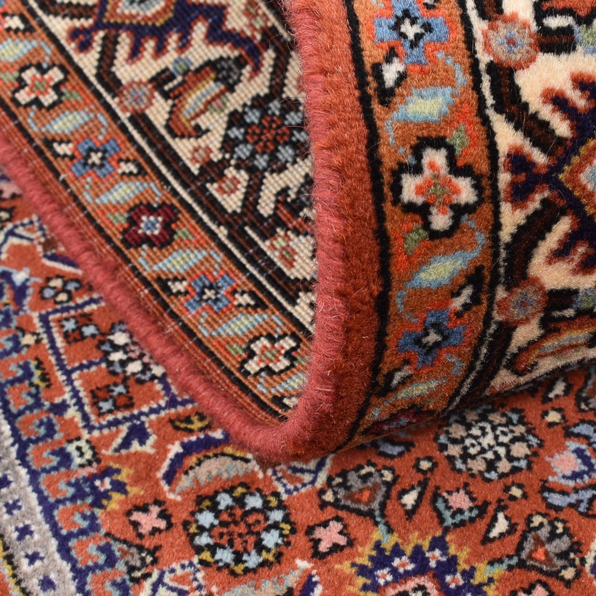 Dywan perski - Bijar - 145 x 78 cm - bordowa czerwień