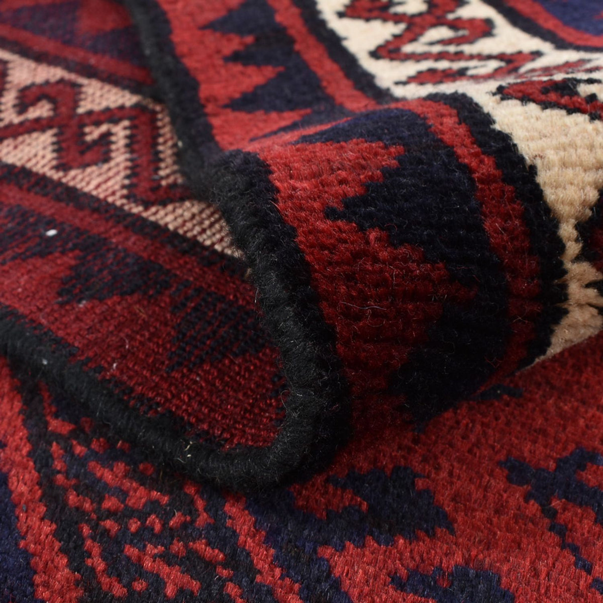 Perski dywan - Nomadyczny - 260 x 217 cm - bordowa czerwień