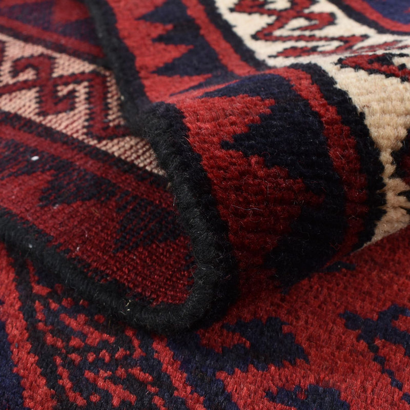 Perski dywan - Nomadyczny - 260 x 217 cm - bordowa czerwień