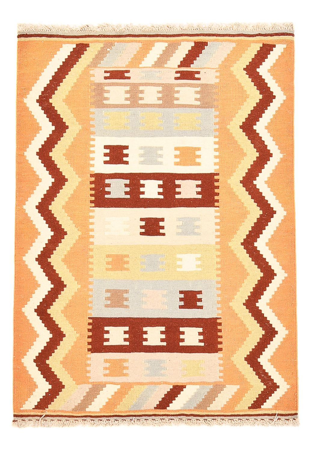 Dywan Kelim - Orientalny - 147 x 106 cm - wielokolorowy