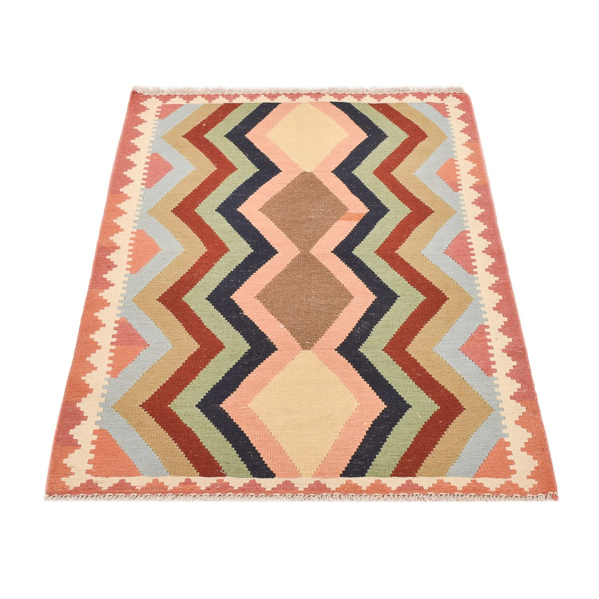 Dywan Kelim - Orientalny - 145 x 94 cm - wielokolorowy