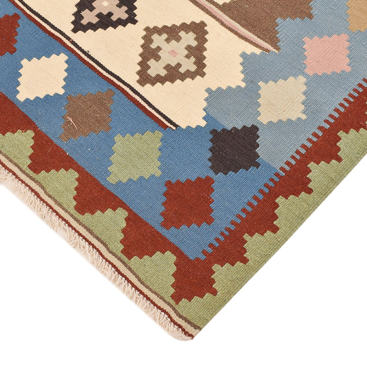 Dywan Kelim - Orientalny - 144 x 102 cm - wielokolorowy