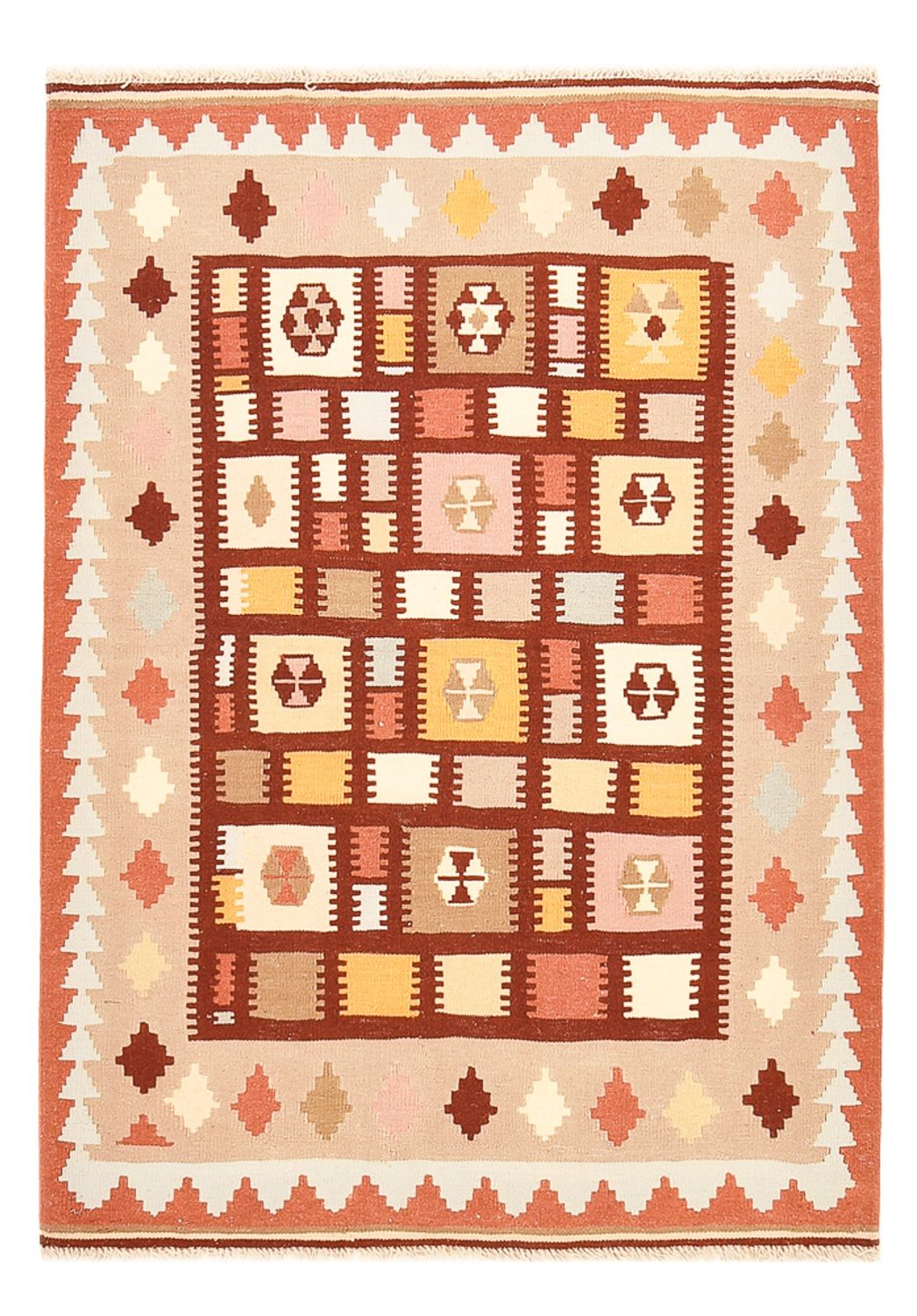 Dywan Kelim - Orientalny - 147 x 103 cm - wielokolorowy