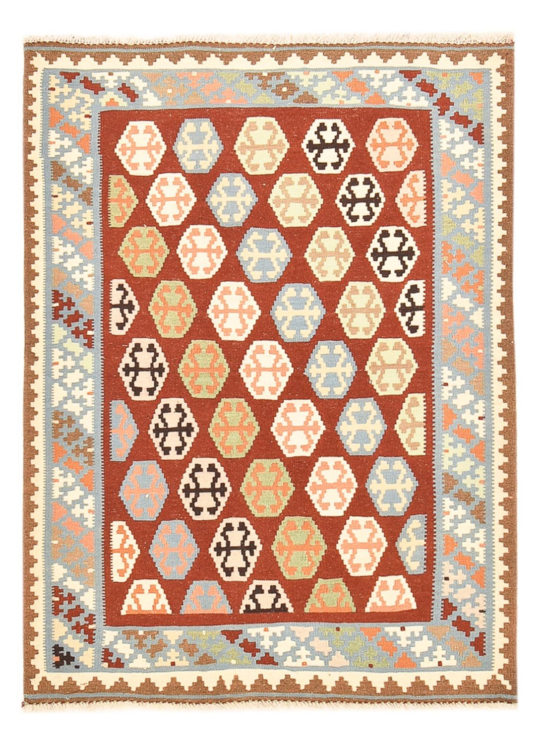 Dywan Kelim - Orientalny - 145 x 107 cm - wielokolorowy