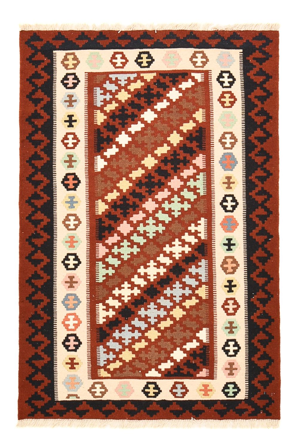 Dywan Kelim - Orientalny - 150 x 100 cm - wielokolorowy