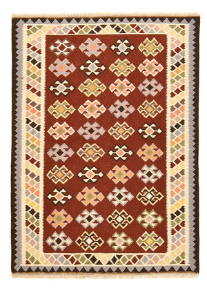 Dywan Kelim - Orientalny - 145 x 106 cm - wielokolorowy